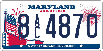 MD license plate 8AC4870