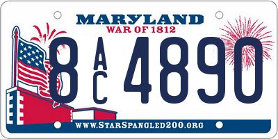 MD license plate 8AC4890