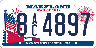 MD license plate 8AC4897