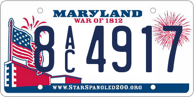 MD license plate 8AC4917