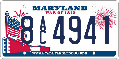 MD license plate 8AC4941