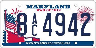 MD license plate 8AC4942