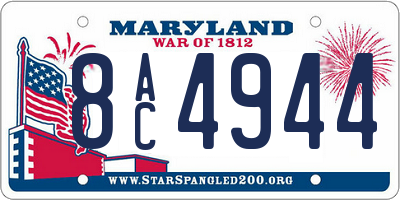 MD license plate 8AC4944