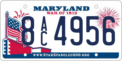MD license plate 8AC4956