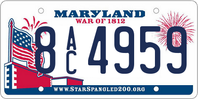 MD license plate 8AC4959
