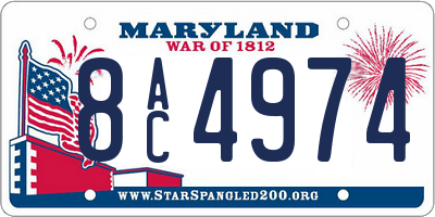 MD license plate 8AC4974