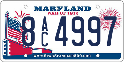 MD license plate 8AC4997