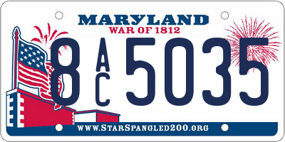 MD license plate 8AC5035