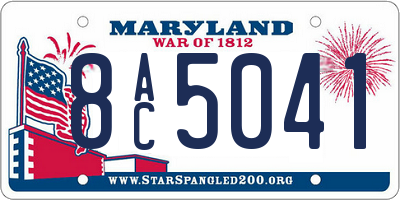 MD license plate 8AC5041