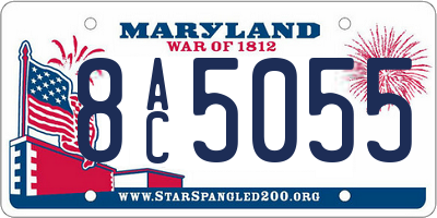 MD license plate 8AC5055