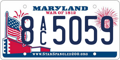 MD license plate 8AC5059