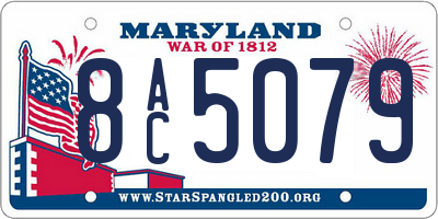 MD license plate 8AC5079
