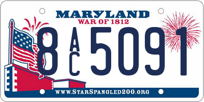 MD license plate 8AC5091