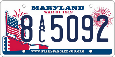 MD license plate 8AC5092