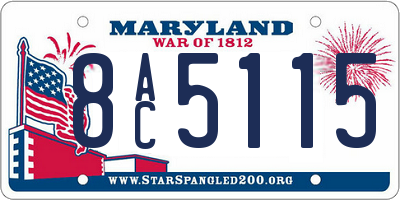 MD license plate 8AC5115