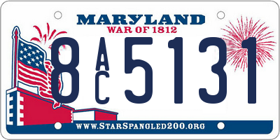 MD license plate 8AC5131