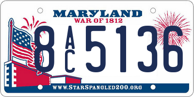 MD license plate 8AC5136
