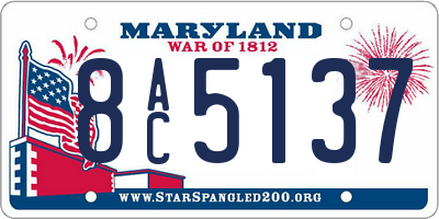 MD license plate 8AC5137