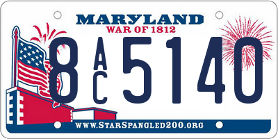 MD license plate 8AC5140