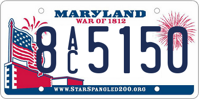 MD license plate 8AC5150