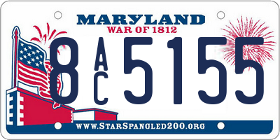 MD license plate 8AC5155