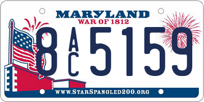 MD license plate 8AC5159