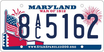 MD license plate 8AC5162