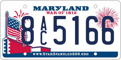 MD license plate 8AC5166