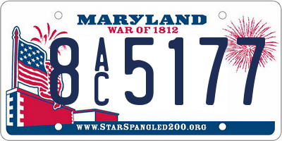 MD license plate 8AC5177