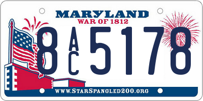 MD license plate 8AC5178