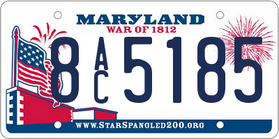 MD license plate 8AC5185