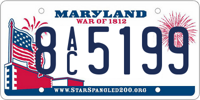 MD license plate 8AC5199