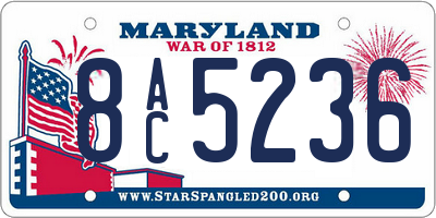MD license plate 8AC5236