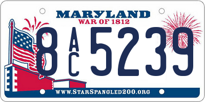 MD license plate 8AC5239