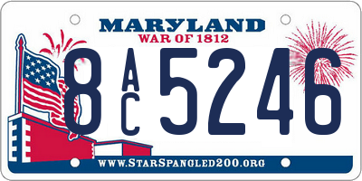 MD license plate 8AC5246