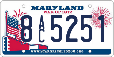 MD license plate 8AC5251