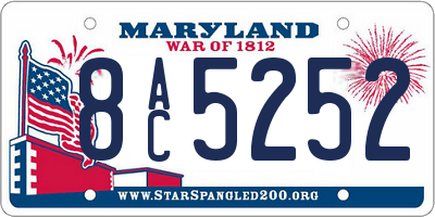 MD license plate 8AC5252