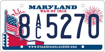 MD license plate 8AC5270