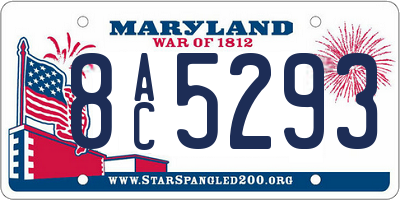 MD license plate 8AC5293