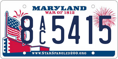 MD license plate 8AC5415