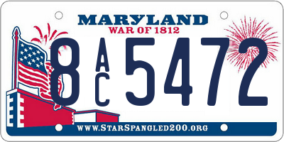 MD license plate 8AC5472