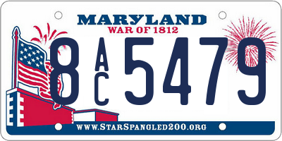 MD license plate 8AC5479