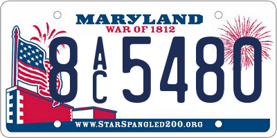 MD license plate 8AC5480