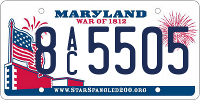 MD license plate 8AC5505