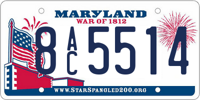 MD license plate 8AC5514