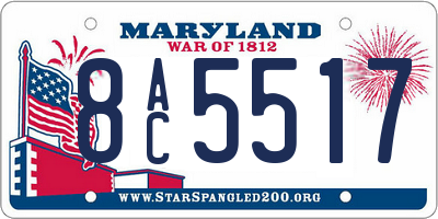 MD license plate 8AC5517