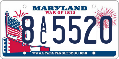 MD license plate 8AC5520