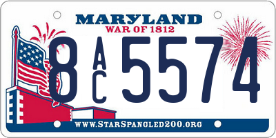 MD license plate 8AC5574