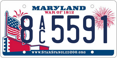 MD license plate 8AC5591