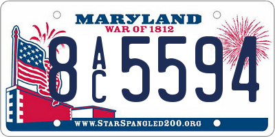 MD license plate 8AC5594